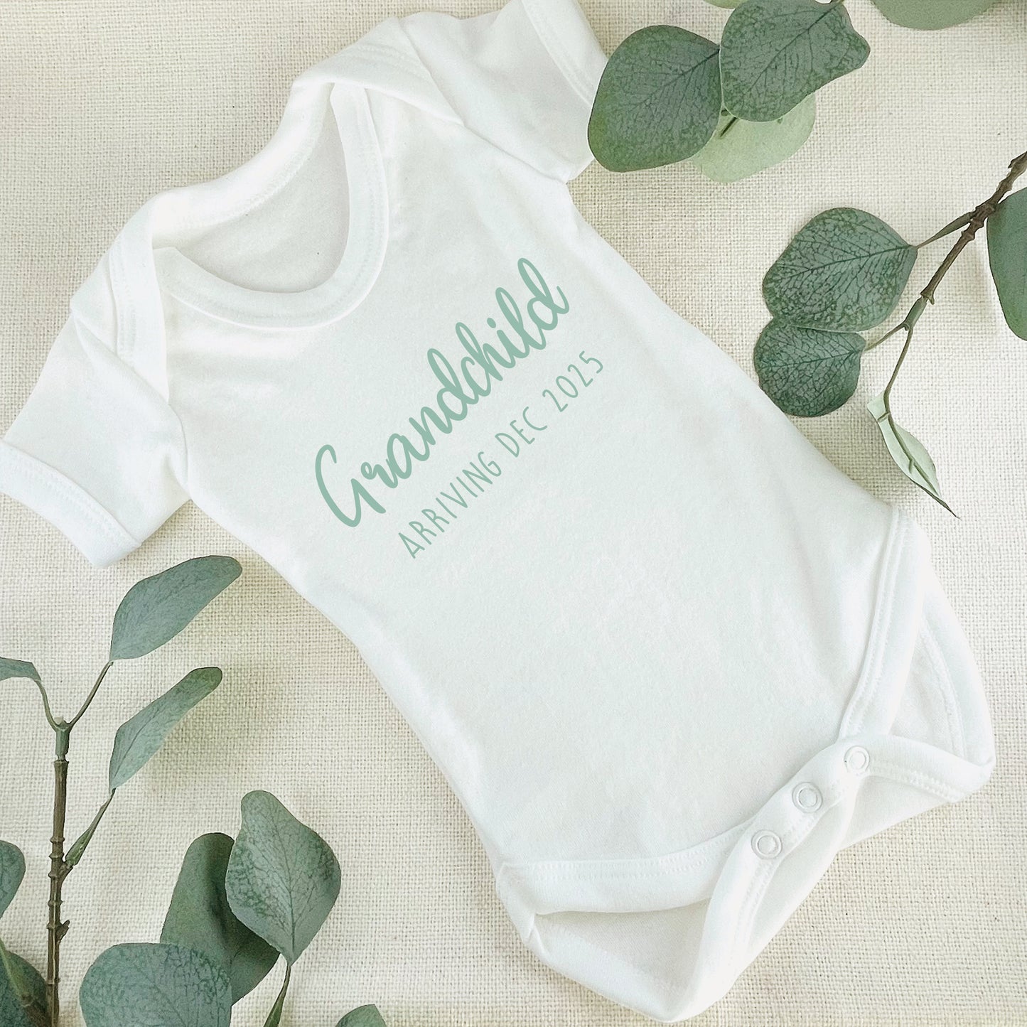 Grandchild Arriving Baby Grow Vest - Grandparents Pregnancy Announcement