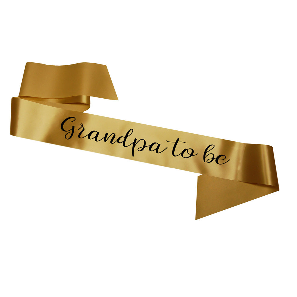 Grandpa To Be Sash Baby Shower Gender Reveal Sash - Choose your colour!