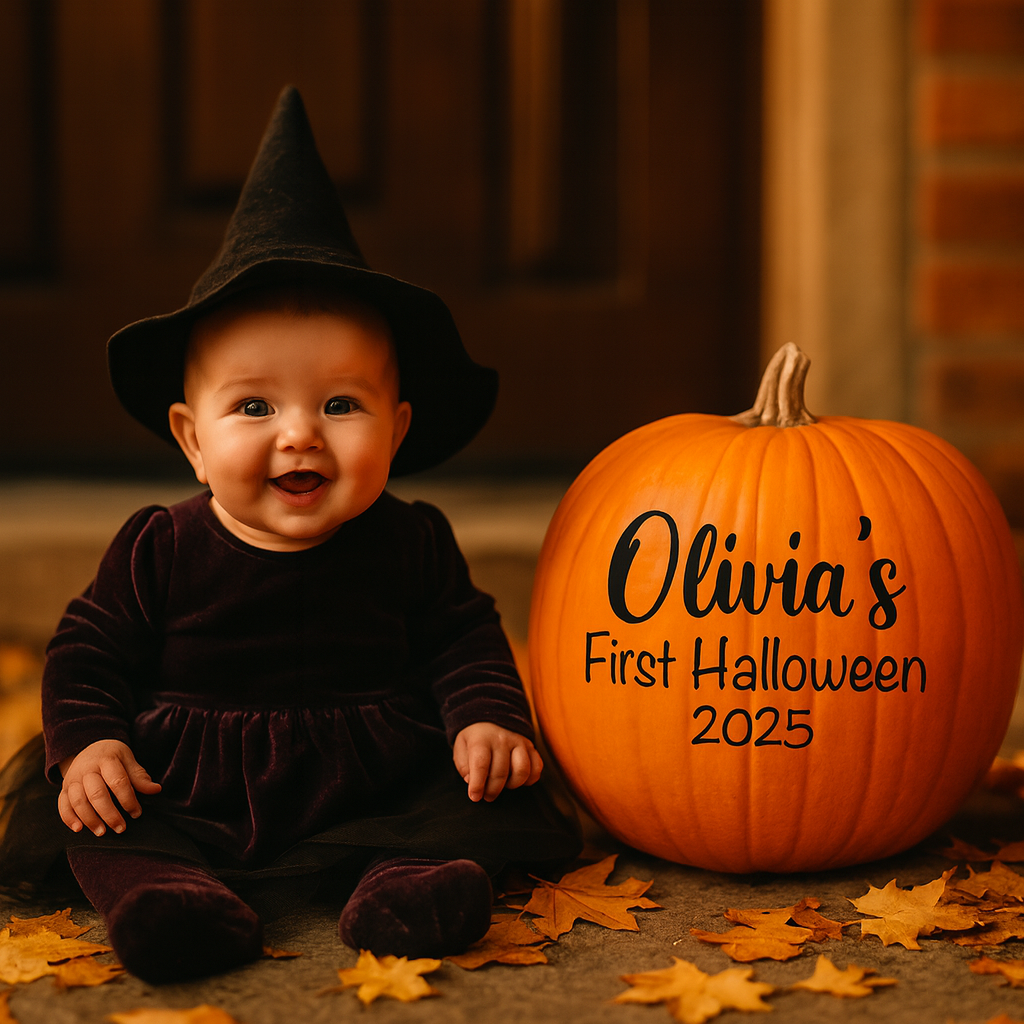 Babies First Halloween Pumpkin Vinyl