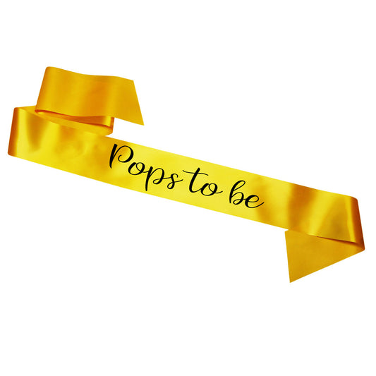 Pops To Be Sash Baby Shower Gender Reveal Sash - Choose your colour!
