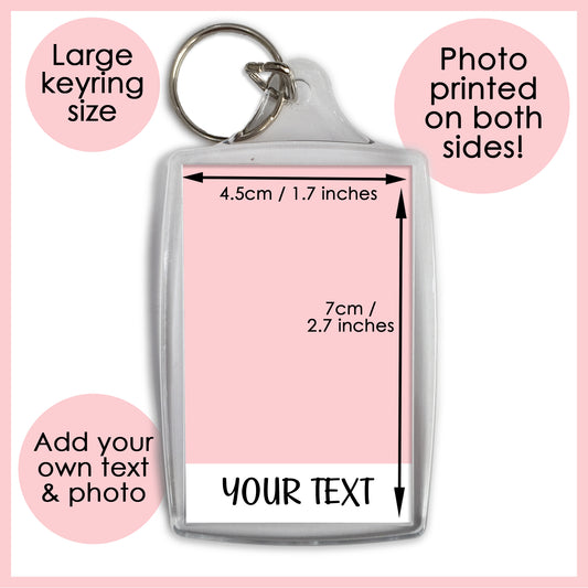 Personalised Baby Photo Keyring/Magnet - Add your Baby Name - Any photo - New Baby