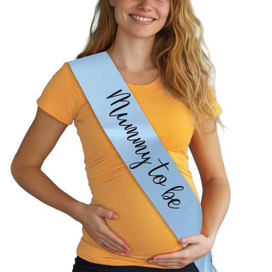 Mummy To Be Sash Baby Shower Gender Reveal Sash - Choose your colour!