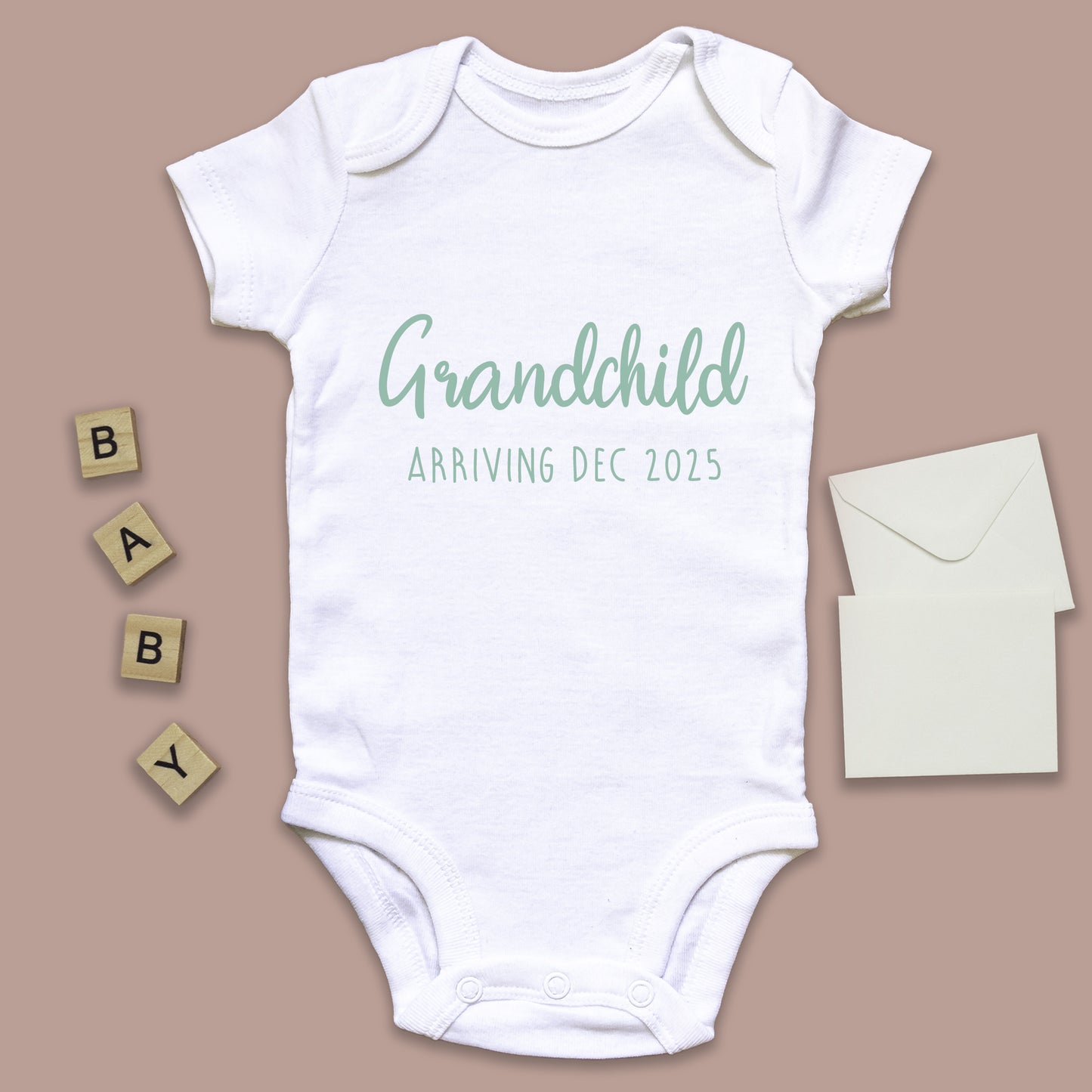 Grandchild Arriving Baby Grow Vest - Grandparents Pregnancy Announcement
