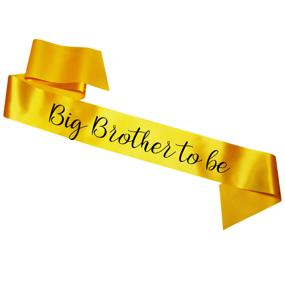 Big Brother To Be Sash Baby Shower Gender Reveal Sash - Choose your colour!