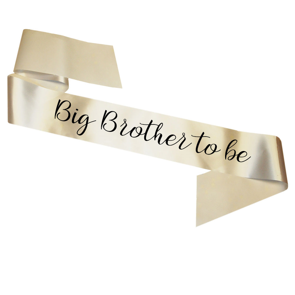 Big Brother To Be Sash Baby Shower Gender Reveal Sash - Choose your colour!