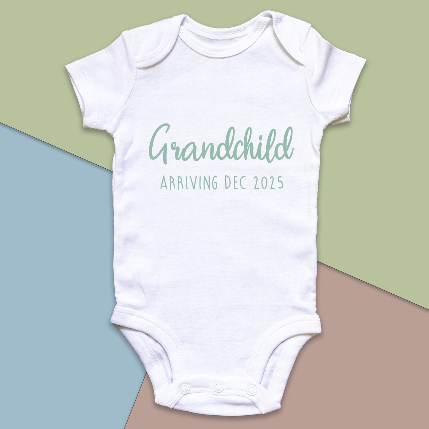 Grandchild Arriving Baby Grow Vest - Grandparents Pregnancy Announcement
