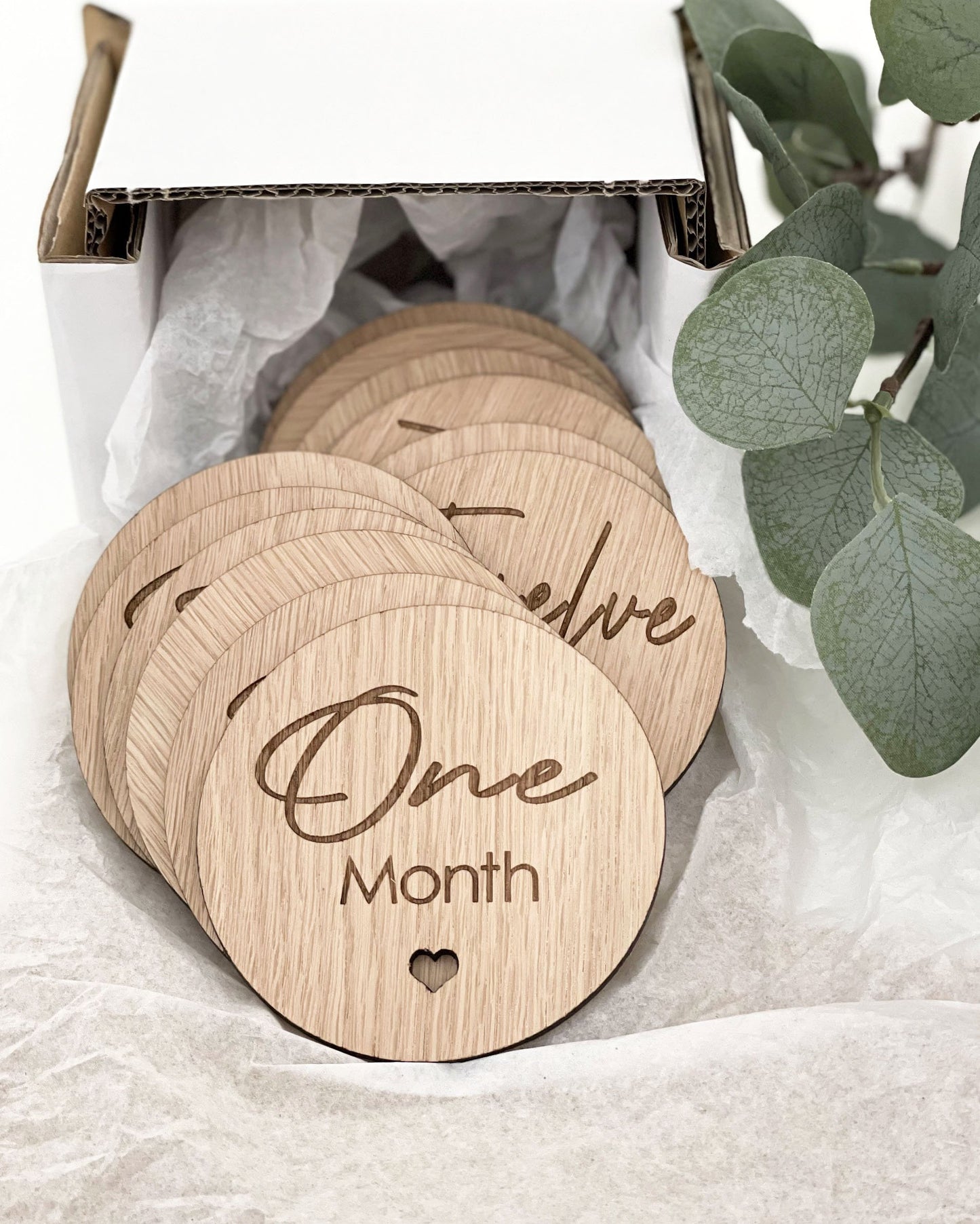 Wooden Milestone Cards