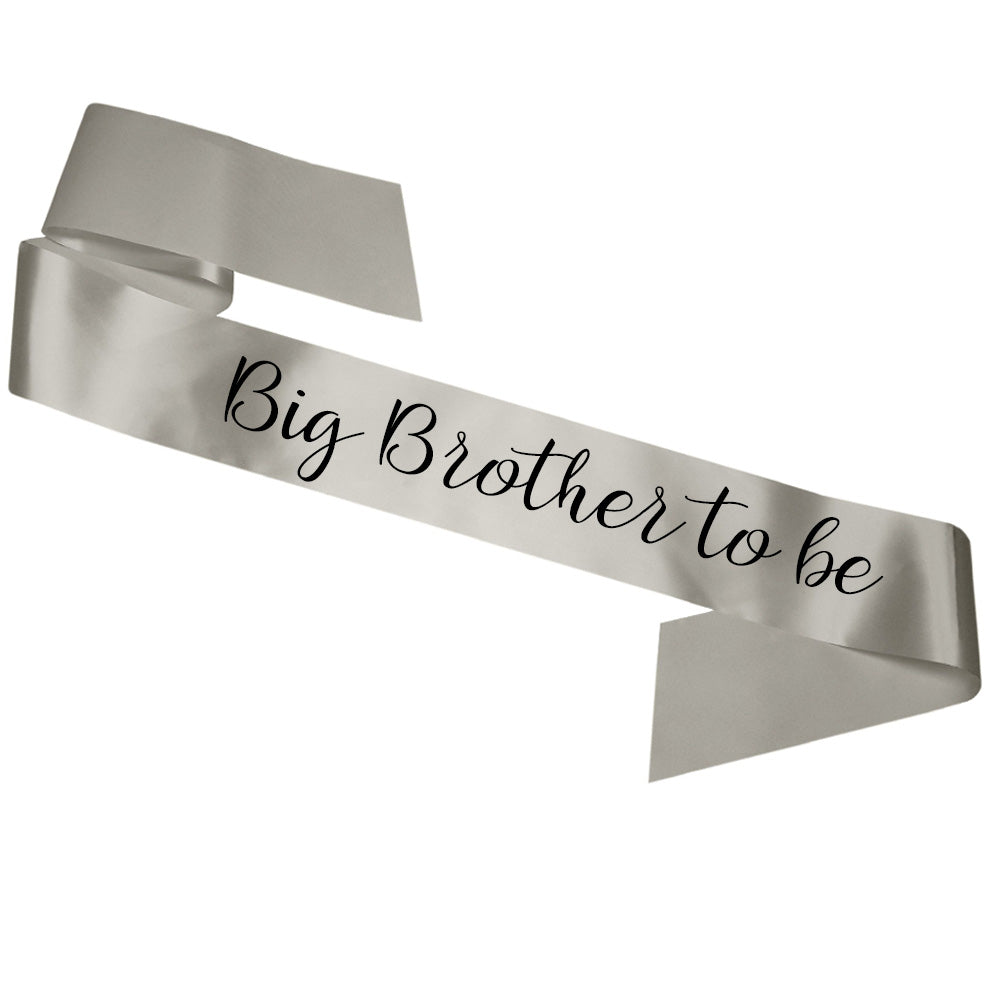 Big Brother To Be Sash Baby Shower Gender Reveal Sash - Choose your colour!