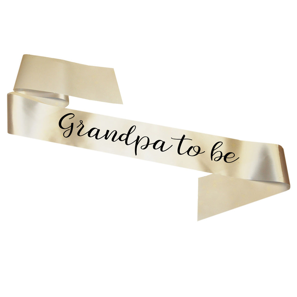 Grandpa To Be Sash Baby Shower Gender Reveal Sash - Choose your colour!
