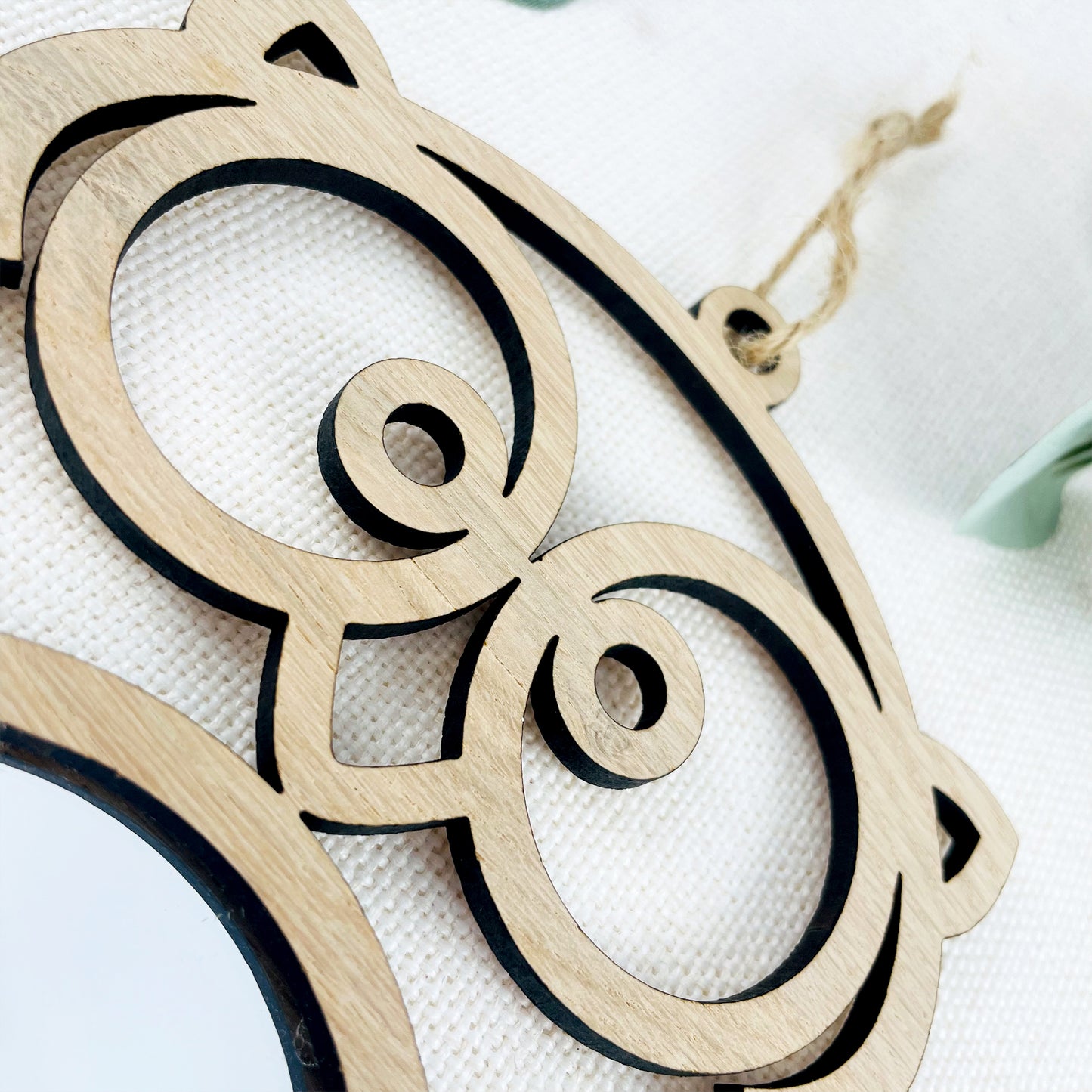 Personalised Owl Mirror Oak Wood - New Baby Gift - Nursery Decor - Bedroom Decor - Animal Room Accessories
