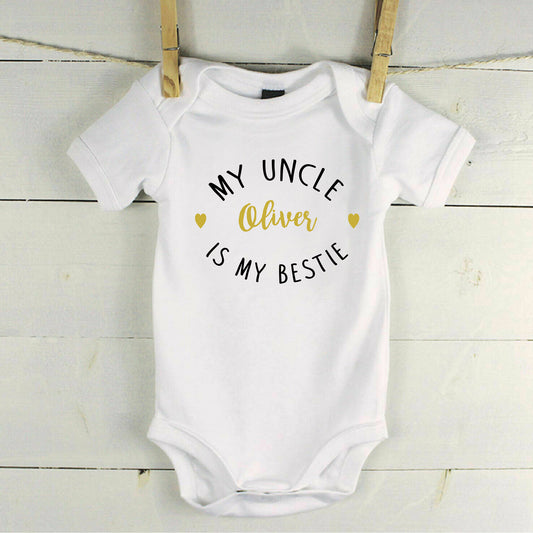 My Uncle is My Bestie Baby Grow Vest Add any Name
