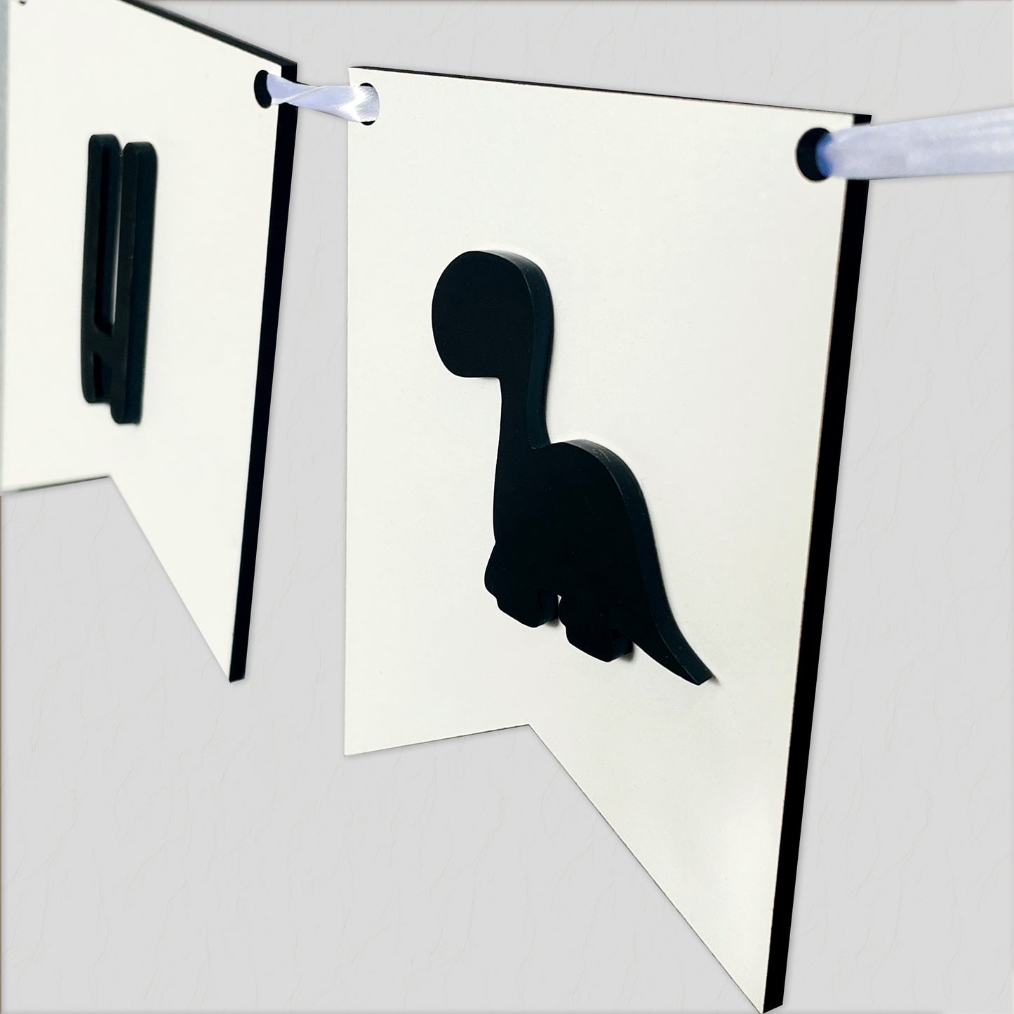Personalised White Wood Name Bunting - Nursery or Child's Room Decor - Add any Name