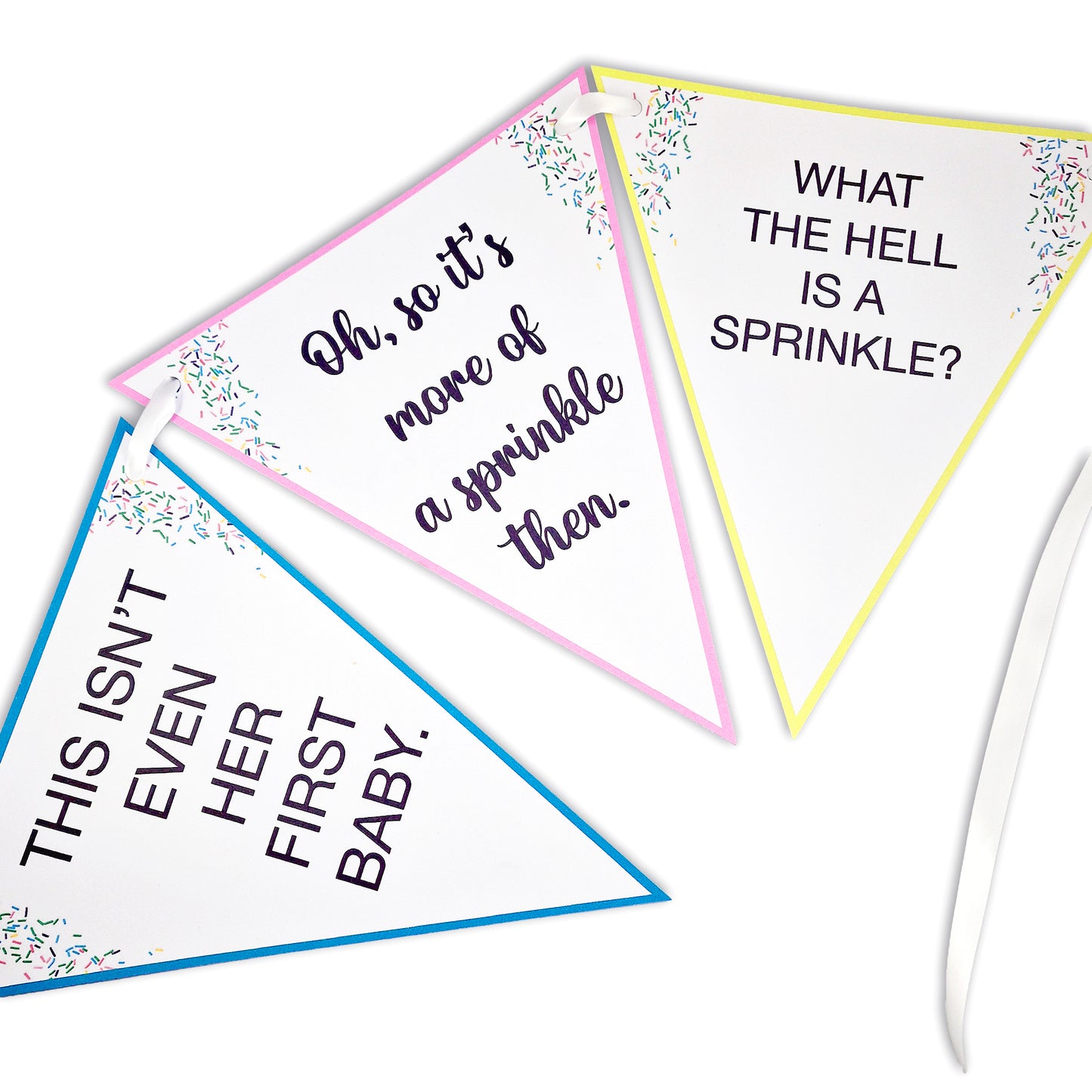 Baby Shower 'This isn't even her first baby!' Sprinkle Bunting - Baby Shower Bunting - Funny Baby Shower - Mummy Again