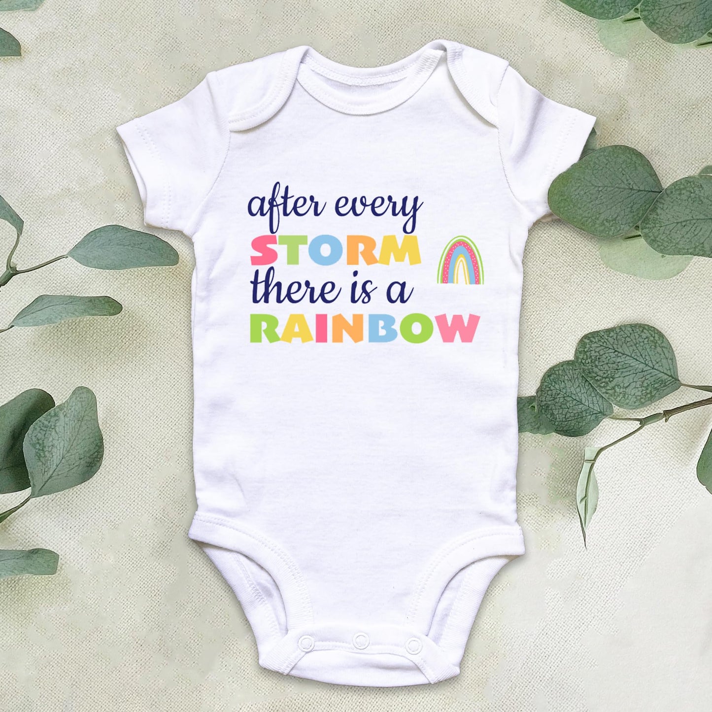 After Every Storm There is a Rainbow Baby Grow Vest