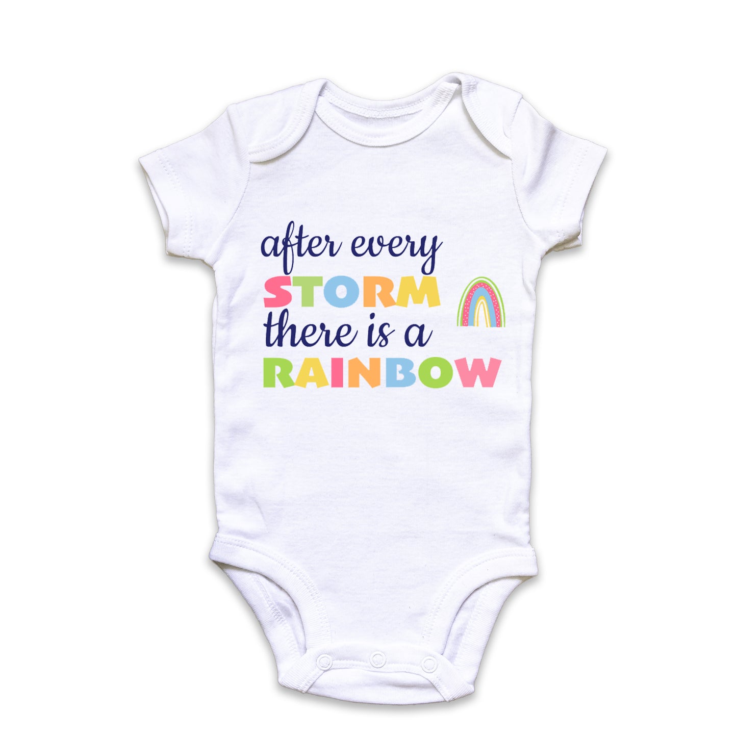 After Every Storm There is a Rainbow Baby Grow Vest