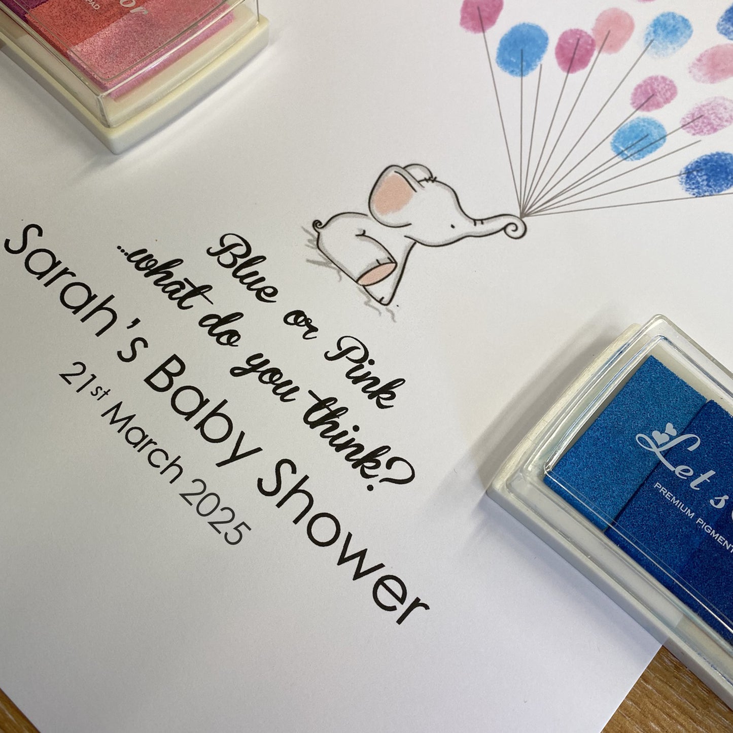Personalised Blue or Pink What Do You Think? Gender Guess Print for your Baby Shower or Gender Reveal!