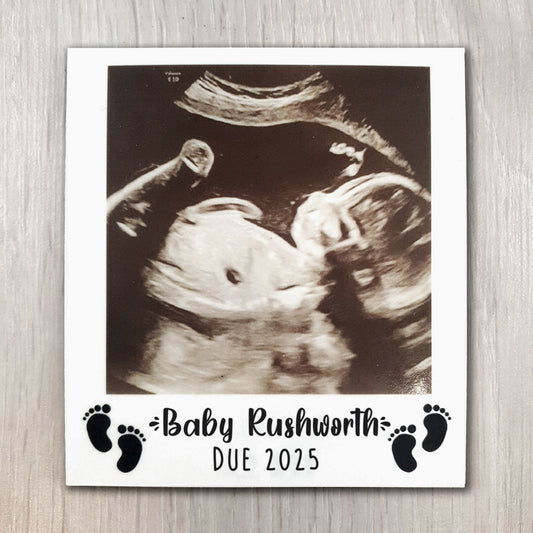 Baby Scan Acrylic Polaroid Fridge Magnet
