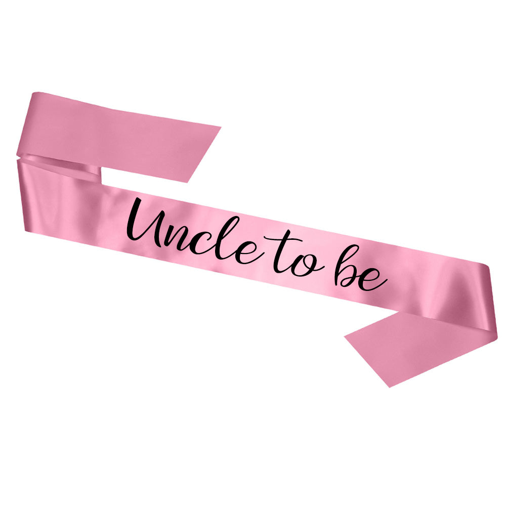 Uncle To Be Sash Baby Shower Gender Reveal Sash - Choose your colour!