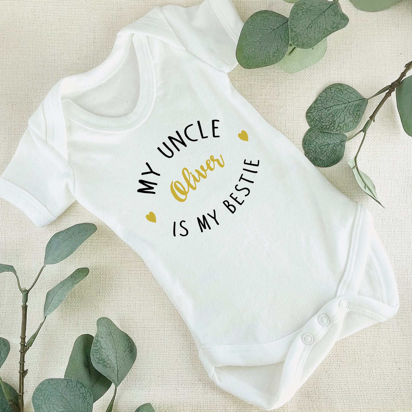 My Uncle is My Bestie Baby Grow Vest  Add any Name