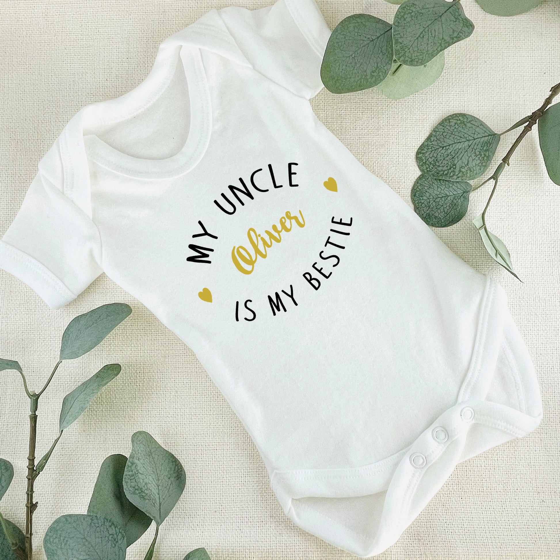 My Uncle is My Bestie Baby Grow Vest  Add any Name