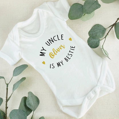 My Uncle is My Bestie Baby Grow Vest  Add any Name