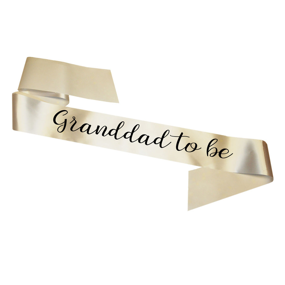 Grandad To Be Sash Baby Shower Gender Reveal Sash - Choose your colour!
