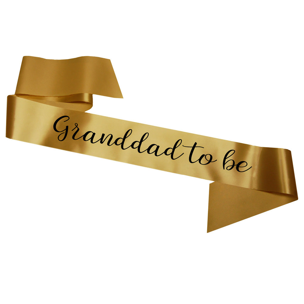 Grandad To Be Sash Baby Shower Gender Reveal Sash - Choose your colour!