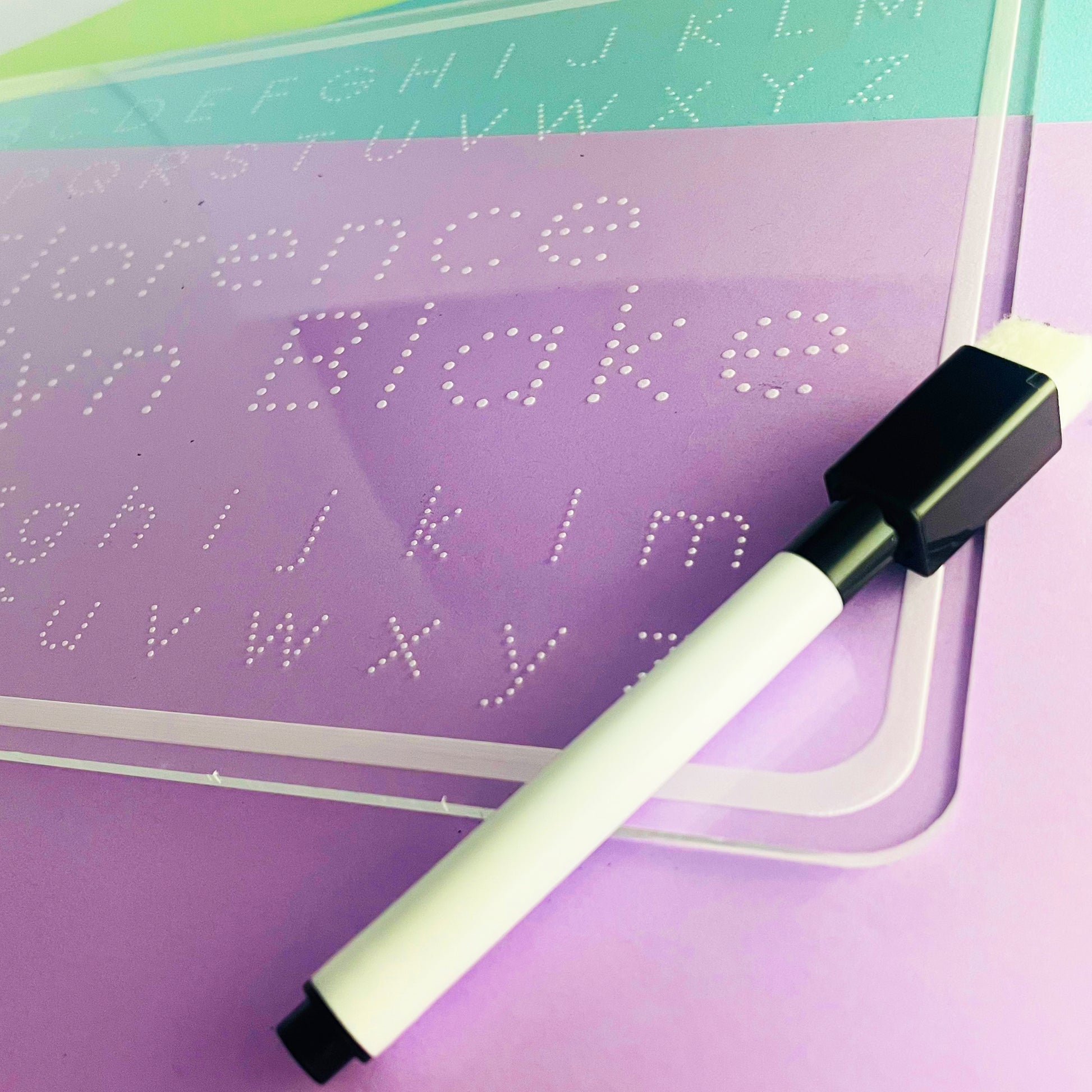 Personalised Alphabet Name Writing Board + Whiteboard Pen - Add your Childs Name to Their Educational Gift!