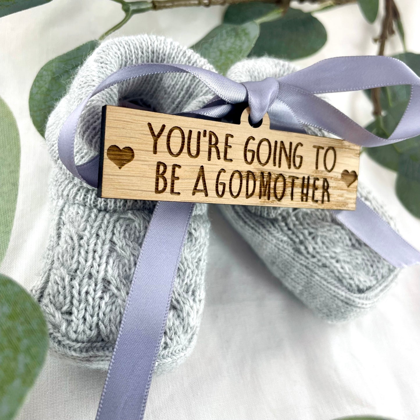 Guess What 'You're going to be a..' Pregnancy Announcement Grey Booties - Choose any Role