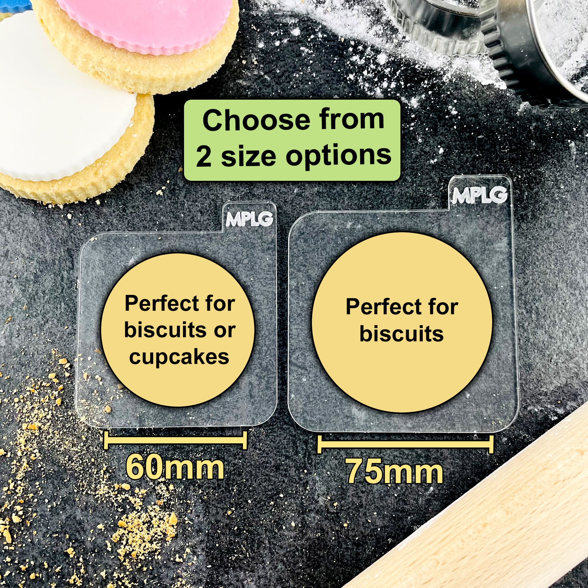 Personalised Baby Shower Icing Stamp Embosser for Biscuits, Cookies, Cupcakes