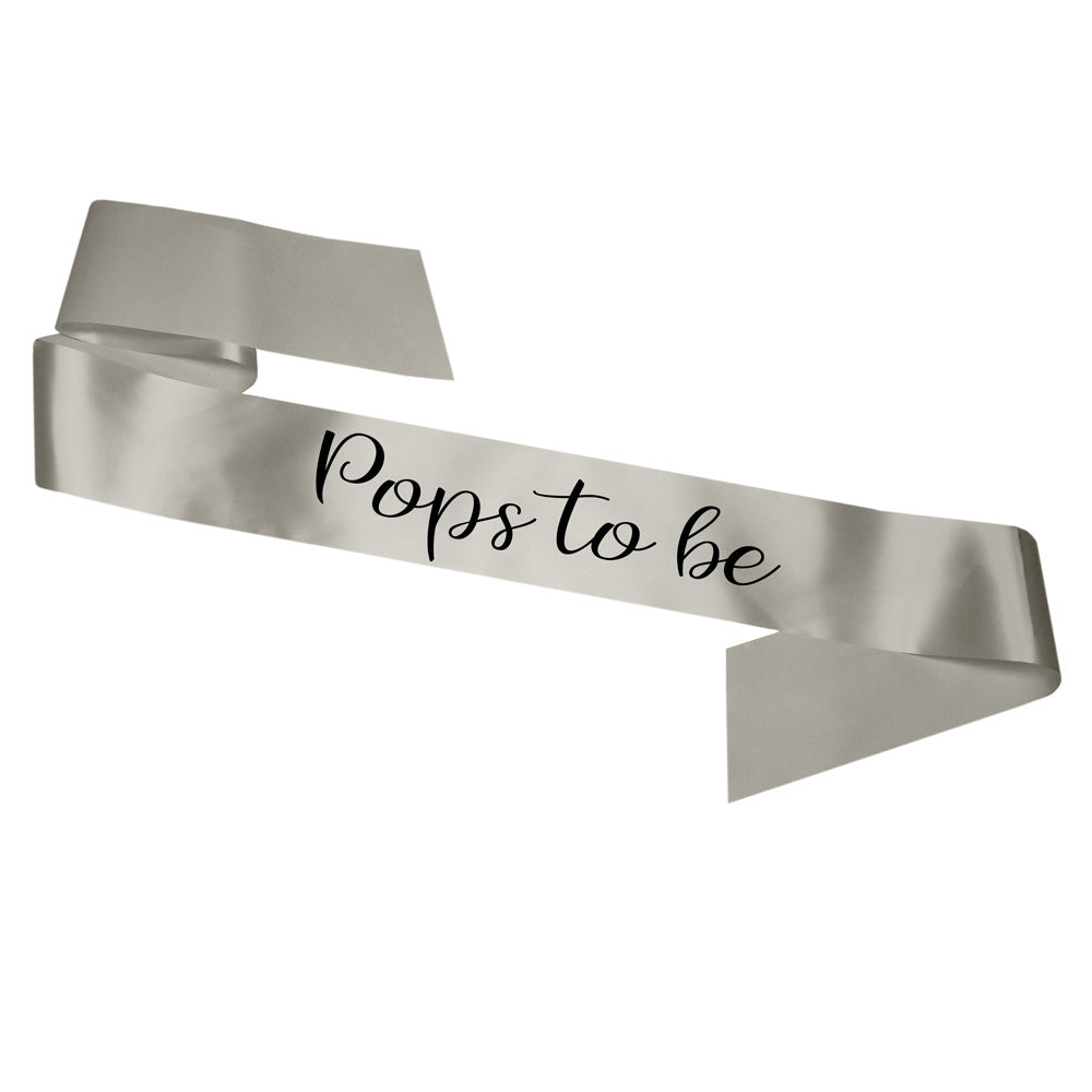 Pops To Be Sash Baby Shower Gender Reveal Sash - Choose your colour!