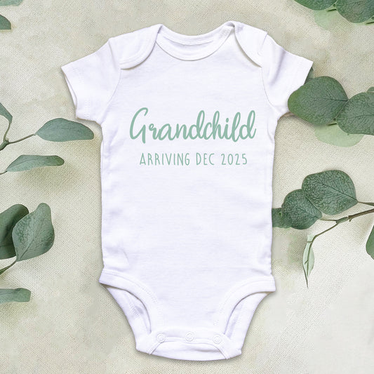 Grandchild Arriving Baby Grow Vest - Grandparents Pregnancy Announcement