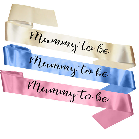 Mummy To Be Sash Baby Shower Gender Reveal Sash - Choose your colour!