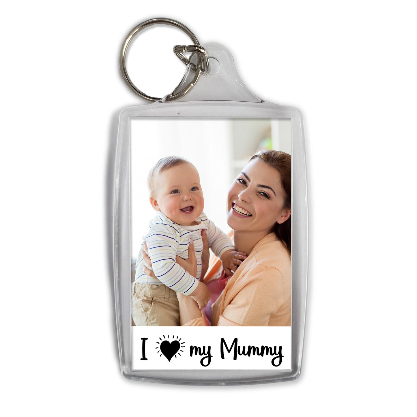 I love my Mummy Keyring - Mother's Day Photo Key ring - Any photo - Jumbo X Large 70mm x 45mm Keychain
