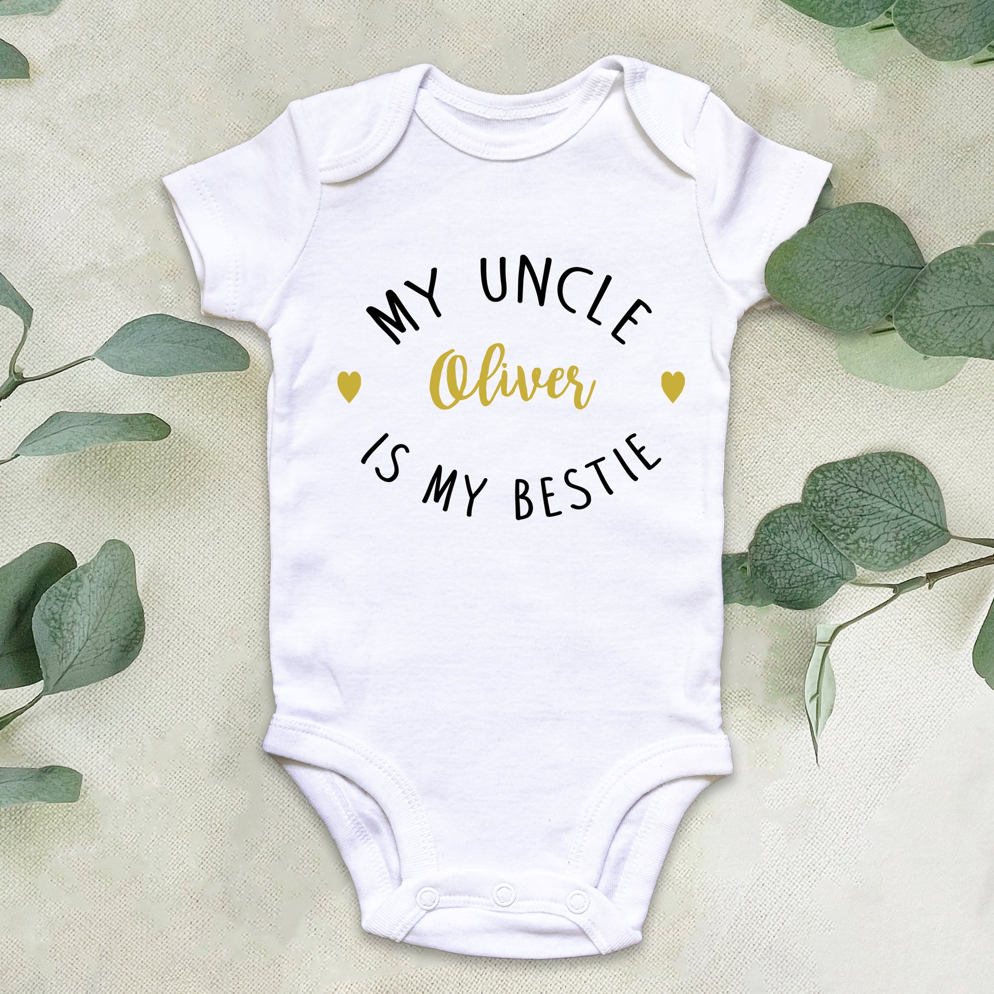 My Uncle is My Bestie Baby Grow Vest  Add any Name