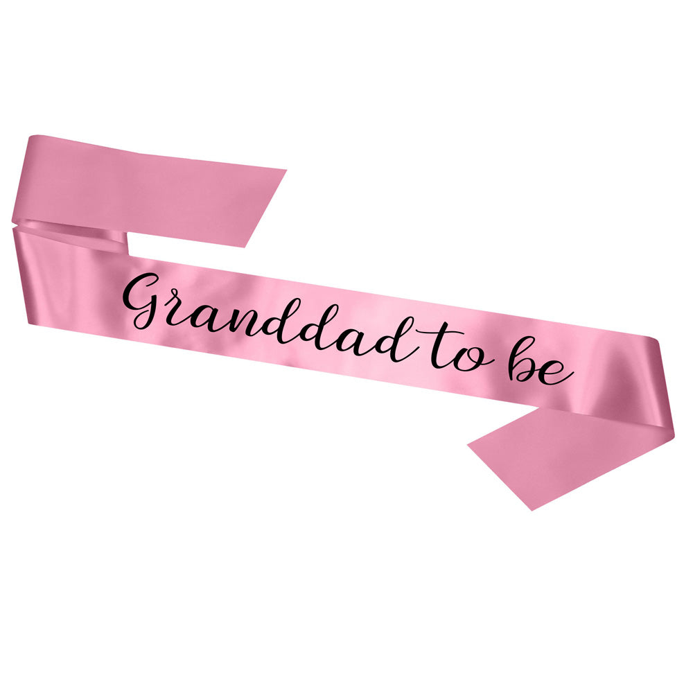 Grandad To Be Sash Baby Shower Gender Reveal Sash - Choose your colour!