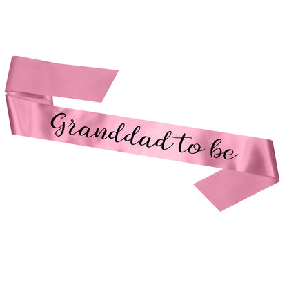 Grandad To Be Sash Baby Shower Gender Reveal Sash - Choose your colour!