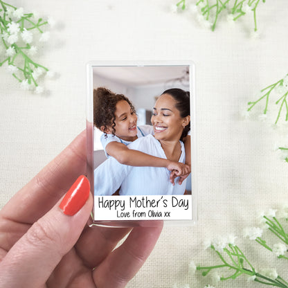 Personalised Happy Mother's Day Magnet - Photo Fridge Magnet - Any photo - Jumbo X Large 70mm x 45mm