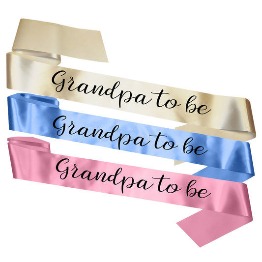 Grandpa To Be Sash Baby Shower Gender Reveal Sash - Choose your colour!