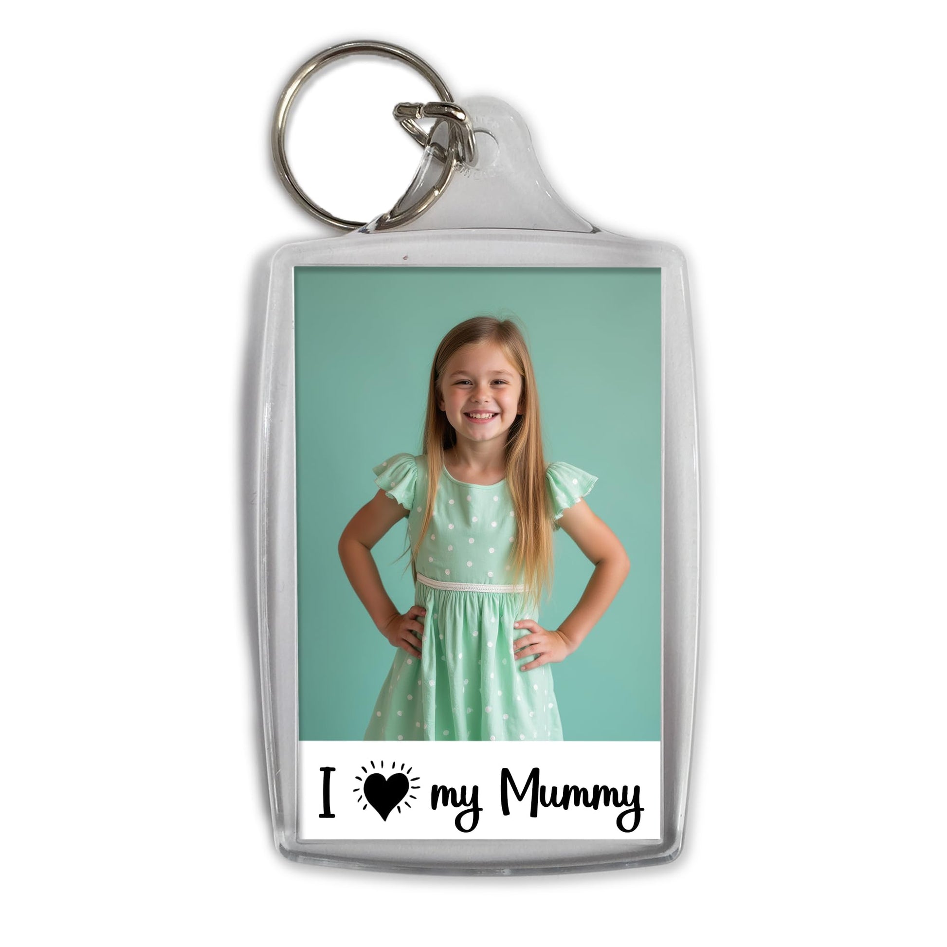 I love my Mummy Keyring - Mother's Day Photo Key ring - Any photo - Jumbo X Large 70mm x 45mm Keychain