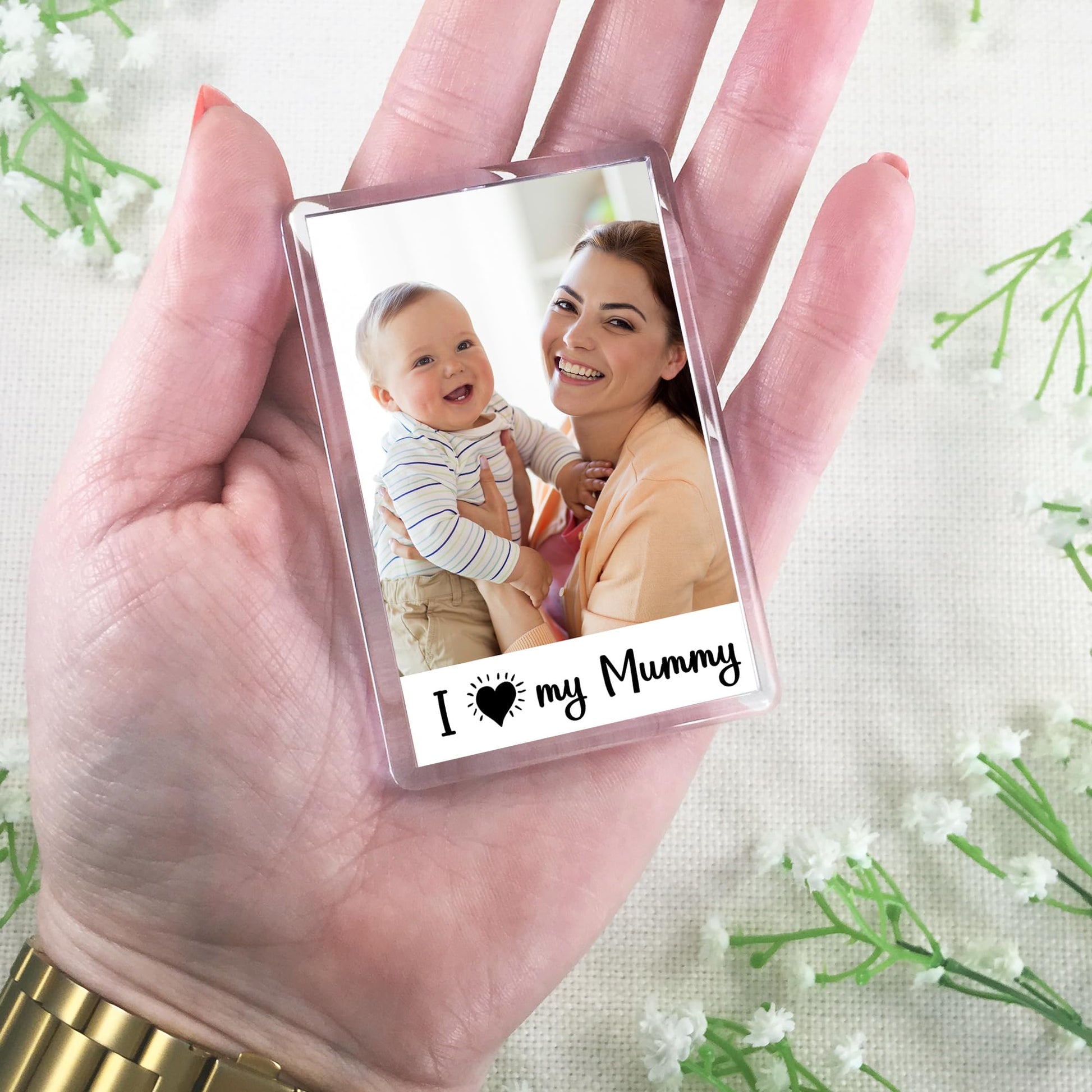 I love my Mummy Magnet - Mother's Day Photo Fridge Magnet - Any photo - Jumbo X Large 70mm x 45mm