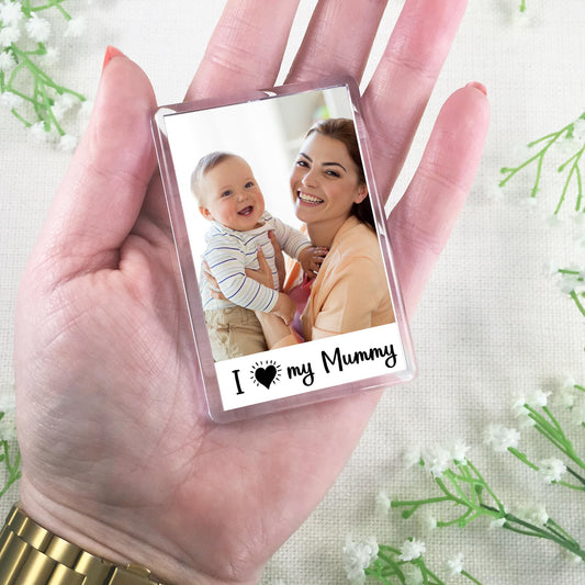 I love my Mummy Magnet - Mother's Day Photo Fridge Magnet - Any photo - Jumbo X Large 70mm x 45mm