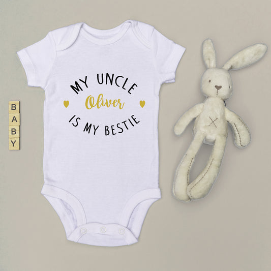 My Uncle is My Bestie Baby Grow Vest  Add any Name