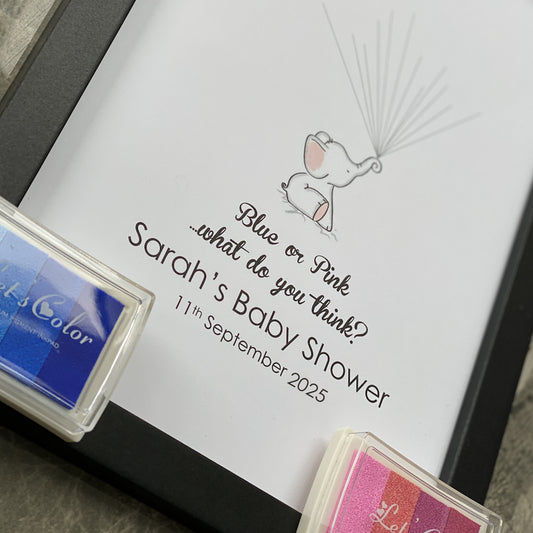 Personalised Blue or Pink What Do You Think? Gender Guess Print for your Baby Shower or Gender Reveal! 