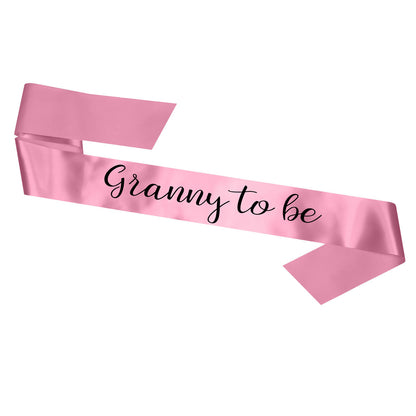 Granny To Be Sash Baby Shower Gender Reveal Sash - Choose your colour!