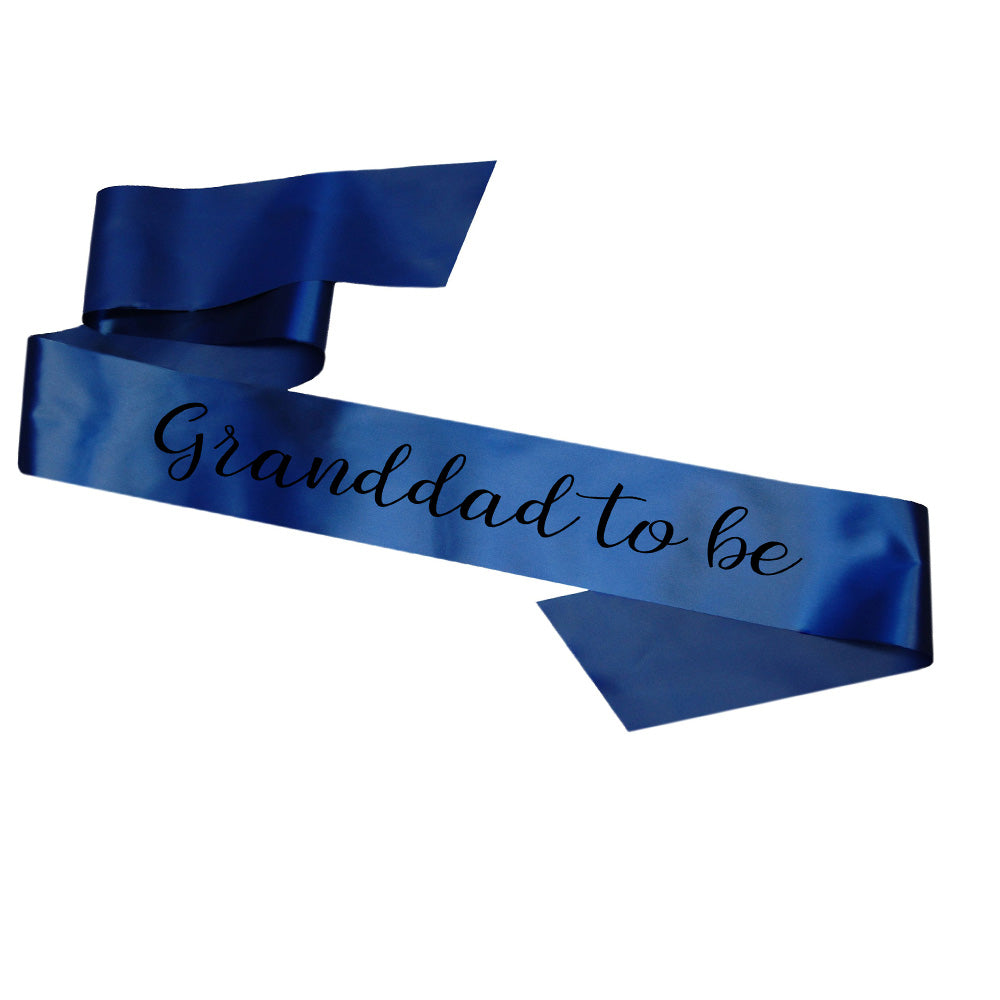 Grandad To Be Sash Baby Shower Gender Reveal Sash - Choose your colour!