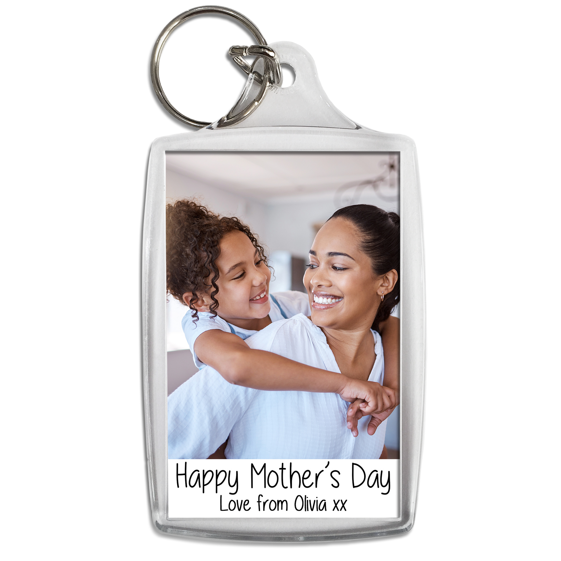 Personalised Happy Mother's Day Keyring - Photo Key ring - Any photo - Jumbo X Large 70mm x 45mm Keychain