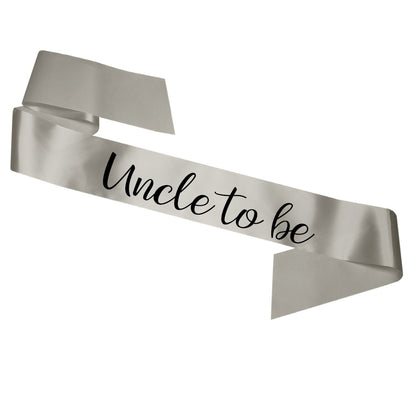 Uncle To Be Sash Baby Shower Gender Reveal Sash - Choose your colour!
