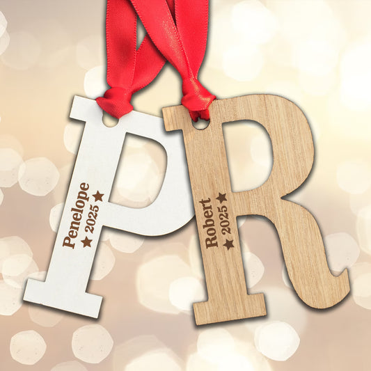 Personalised Name and Year  - Perfect Engraved Xmas Gift for Christmas, add any name and year!