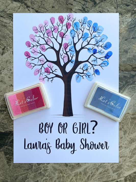 Personalised Boy or Girl Fingerprint Tree